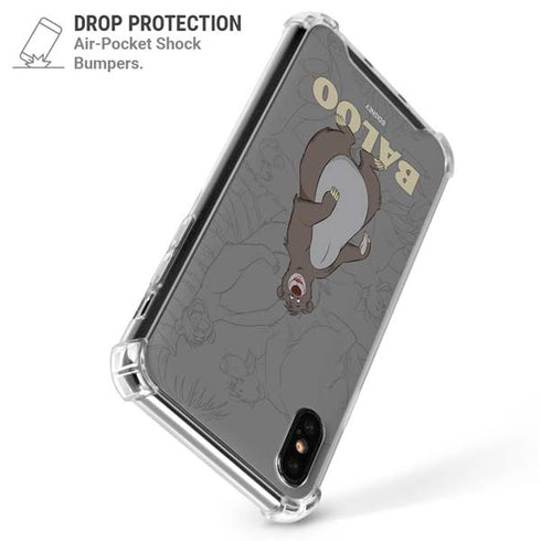 Disney Jungle Book Baloo Portrait iPhone XS Max Clear Case